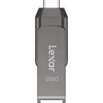 Lexar 256GB JumpDrive Dual Drive D400 USB 3.2 Gen 1 Type-C and Type-A Flash Drive, Up to 130MB/s Read (LJDD400256G-BNQNU) 256 GB