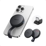 Anker A83D1HA1 MagGo USB-C Adapter, SD Card Reader for iPhone 16/15 Series, Portable Magnetic Memory Card Reader with Built-in Cable, Slot for SD&TF Card, 312MB/s Max Data Transfer for USB C Devices White