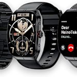 Smartwatch Haino Teko Germany HainoTeko-7 Smart Watch High Resolution AMOLED Display with 3 Straps (Stainless Steel+Leather+Silicone) (Black)