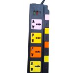 Zero zr-26 Power Strip 4 Outlets, 2 USB Inlets, 1 USB Type-C Inlet with the ability to control each outlet via the outlet's power button - 1.5 meters long