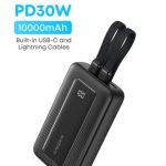 Aker A1680611 10000 mAh Zolo Power Bank, 10,000mAh 30W Max Fast Portable Charger with Built-in USB-C and MFi Certified Lightning Cables, 1 USB-C, 1 USB-A, Battery Pack for iPhone 16/15/14 Series, Galaxy, and more BlackAker A1680611 10000 mAh Zolo Power Bank, 10,000mAh 30W Max Fast Portable Charger with Built-in USB-C and MFi Certified Lightning Cables, 1 USB-C, 1 USB-A, Battery Pack for iPhone 16/15/14 Series, Galaxy, and more Black