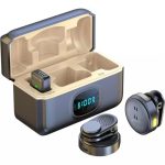 Wireless Microphone (2 TX + 1 RX + Charging Case), Wireless Lapel Mic with 48KHz/16Bit, Noise Cancellation, 200ft Range, 40H Battery for TikTok, YouTube, Vlogging, Video Recording, Streaming