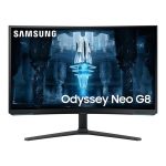 SAMSUNG 32- inch Odyssey Neo G8 4K UHD 240Hz 1ms G-Sync 1000R Curved Gaming Monitor, Quantum HDR2000, AMD FreeSync Premium Pro, Matte Display, Ultrawide Game View, DisplayPort, HDMI LS32BG850NMXUE Black
