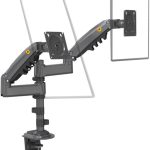 Nb H180 Dual Arm Professional 17"-27" Compatible Monitor Stand with Shock Absorbers & Lift