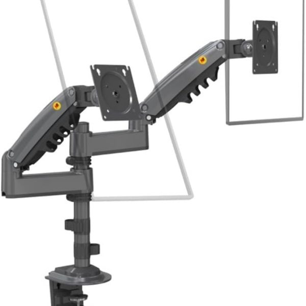 Nb H180 Dual Arm Professional 17"-27" Compatible Monitor Stand with Shock Absorbers & Lift