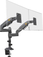 Nb H180 Dual Arm Professional 17"-27" Compatible Monitor Stand with Shock Absorbers & Lift - Image 2