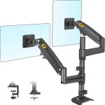 Nb H180 Dual Arm Professional 17"-27" Compatible Monitor Stand with Shock Absorbers & Lift - Image 4