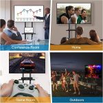 Truman Tv Trolley - Model AVA1500-60-1P - With Wheels Movable For LCD - LED Flat or Curved Screen for 32-70 Inch Height Adjustable Rolling, weight capacity Up to 45.5 KG- Floor TV Stand with Tray - Image 2