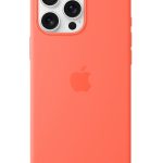 Apple B0DZ74CDCL iPhone 16 Pro Max Silicone Case with MagSafe ​​​​​​​ Tangerine