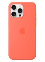 Apple B0DZ74CDCL iPhone 16 Pro Max Silicone Case with MagSafe ​​​​​​​ Tangerine