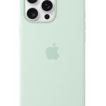 Apple B0DZ78DJ11 iPhone 16 Pro Max Silicone Case with MagSafe ​​​​​​​ Aquamarine