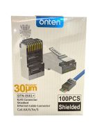 OTN - E661 Plus 100 pcs RJ45 30UM Connector Shielded Ethernet Cable Connector Cat.6A/6/5e - Image 2