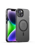 Drop-resistant, reinforced plastic back cover compatible with iPhone 13 - Black