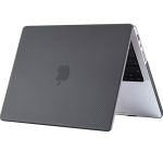 Stylish Carbon Fiber Hard Case Compatible with MacBook Pro 14.2-inch A2442 / A2779 / A2992 / A3112 / A3185 / A3401 - Black