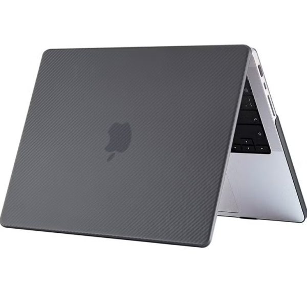 Stylish Carbon Fiber Hard Case Compatible with MacBook Pro 14.2-inch A2442 / A2779 / A2992 / A3112 / A3185 / A3401 - Black