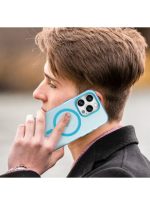 Drop-resistant, reinforced plastic back cover compatible with iPhone 16 Pro - Blue - Image 4