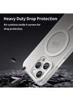 Drop-resistant, reinforced plastic back cover compatible with iPhone 15 Pro - Clear - Image 3