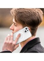 Drop-resistant, reinforced plastic back cover compatible with iPhone 14 - Clear - Image 3