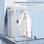 Case for iPad 10th Generation 10.9 Inch, 2022 & ipad 11th genration 2025 Case with Pencil Holder - Protective Trifold Stand Smart Cover [Support Touch ID & Auto Wake/Sleep] comaptiple with (A3354/A3355/A3356 /A2696/A2757/A2777) , Sky blue