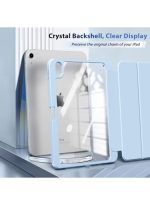 Case for iPad 10th Generation 10.9 Inch, 2022 & ipad 11th genration 2025 Case with Pencil Holder - Protective Trifold Stand Smart Cover [Support Touch ID & Auto Wake/Sleep] comaptiple with (A3354/A3355/A3356 /A2696/A2757/A2777) , Sky blue