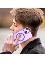 Drop-resistant, reinforced plastic back cover compatible with iPhone 13 - Purple - Image 3