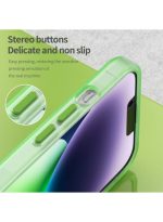 Drop-resistant, reinforced plastic back cover compatible with iPhone 16 - Green - Image 2