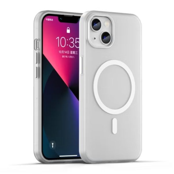 Drop-resistant, reinforced plastic back cover compatible with iPhone 13 - Purple