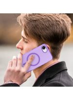 Drop-resistant, reinforced plastic back cover compatible with iPhone 16e - Purple - Image 2