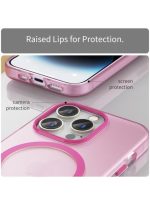 Drop-resistant, reinforced plastic back cover compatible with iPhone 13 Pro Max - Pink - Image 3