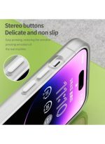 Drop-resistant, reinforced plastic back cover compatible with iPhone 15 Pro - Clear - Image 4