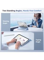Case for iPad 10th Generation 10.9 Inch, 2022 & ipad 11th genration 2025 Case with Pencil Holder - Protective Trifold Stand Smart Cover [Support Touch ID & Auto Wake/Sleep] comaptiple with (A3354/A3355/A3356 /A2696/A2757/A2777) , Sky blue - Image 6