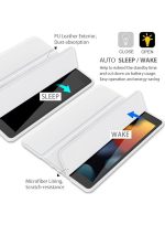 Case for iPad 10.2-Inch (9th/8th/7th Generation, 2021/2020/2019),Clear Shockproof Back Cover Built-in Pencil Holder,Auto Sleep/Wake (Grey) - Image 4