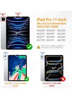 Case for iPad Pro 11 Case 2022/ 2021 /air4/air5 10.9 "/ ipad air6/air7 11" with Pencil Holder Premium Protective Case Cover with Soft TPU Back and Auto Sleep/Wake Feature for iPad Pro 11 comaptiple with (A2228 / A2231 / A2068 / A2230) , Pink - Image 5