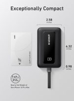 Anker A1688 10000 mAh 10000 mAh Zolo Power Bank, 30W High-Speed Portable Charger with Built-In USB-C Cable, Fast Charging Battery Pack for iPhone 16/16 Plus/16 Pro/16 Pro Max/15/14/13 Series, Galaxy, iPad, and More Black - Image 3