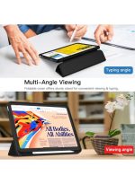 Case for iPad 10th Generation 10.9 Inch, 2022 & ipad 11th genration 2025 Case with Pencil Holder - Protective Trifold Stand Smart Cover [Support Touch ID & Auto Wake/Sleep] comaptiple with (A3354/A3355/A3356 /A2696/A2757/A2777) , Black - Image 4
