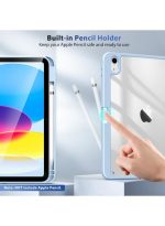 Case for iPad 10th Generation 10.9 Inch, 2022 & ipad 11th genration 2025 Case with Pencil Holder - Protective Trifold Stand Smart Cover [Support Touch ID & Auto Wake/Sleep] comaptiple with (A3354/A3355/A3356 /A2696/A2757/A2777) , Sky blue - Image 3