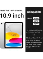 Case for iPad 10th Generation 10.9 Inch, 2022 & ipad 11th genration 2025 Case with Pencil Holder - Protective Trifold Stand Smart Cover [Support Touch ID & Auto Wake/Sleep] comaptiple with (A3354/A3355/A3356 /A2696/A2757/A2777) , Black - Image 3