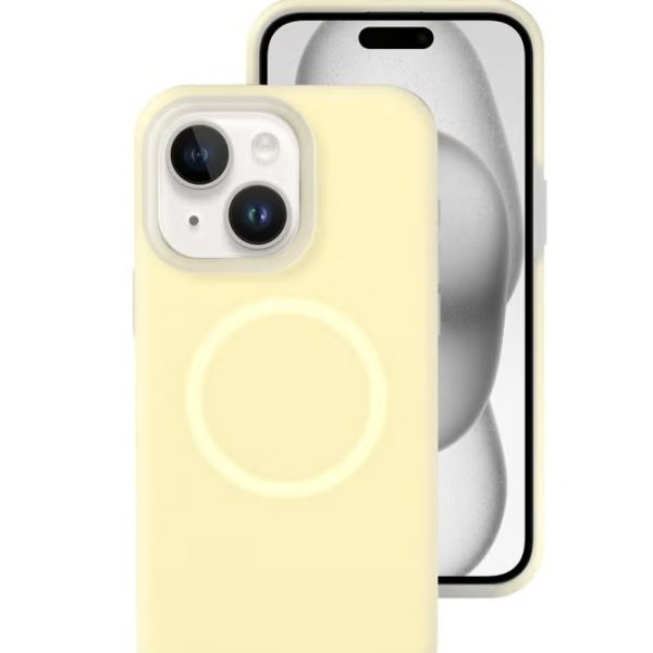 Drop-resistant, reinforced plastic back cover compatible with iPhone 13 - Yellow