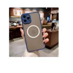 Magnetic Case for iPhone 16 Pro Max, Compatible with Wireless Charging [Silky Texture] [Matte PC Back] Slim Shockproof TPU Phone Case - Blue