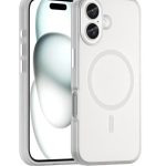 Drop-resistant, reinforced plastic back cover compatible with iPhone 16 plus - Clear