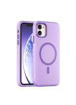 Drop-resistant, reinforced plastic back cover compatible with iPhone 11 - Purple