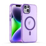 Drop-resistant, reinforced plastic back cover compatible with iPhone 14 - Purple