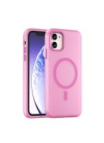 Drop-resistant, reinforced plastic back cover compatible with iPhone 11 - Pink