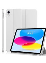 Case for iPad 10th Generation 10.9 Inch, 2022 & ipad 11th genration 2025 Case with Pencil Holder - Protective Trifold Stand Smart Cover [Support Touch ID & Auto Wake/Sleep] comaptiple with (A3354/A3355/A3356 /A2696/A2757/A2777) , Grey