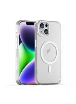 Drop-resistant, reinforced plastic back cover compatible with iPhone 14 - Clear