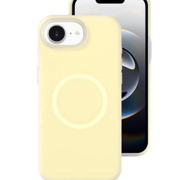 Drop-resistant, reinforced plastic back cover compatible with iPhone 16 - Yellow