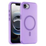Drop-resistant, reinforced plastic back cover compatible with iPhone 16e - Purple