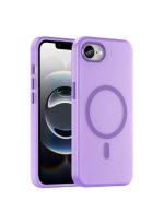 Drop-resistant, reinforced plastic back cover compatible with iPhone 16e - Purple