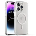 Drop-resistant, reinforced plastic back cover compatible with iPhone 14 Pro Max - Clear