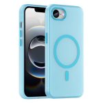 Drop-resistant, reinforced plastic back cover compatible with iPhone 16e - Blue